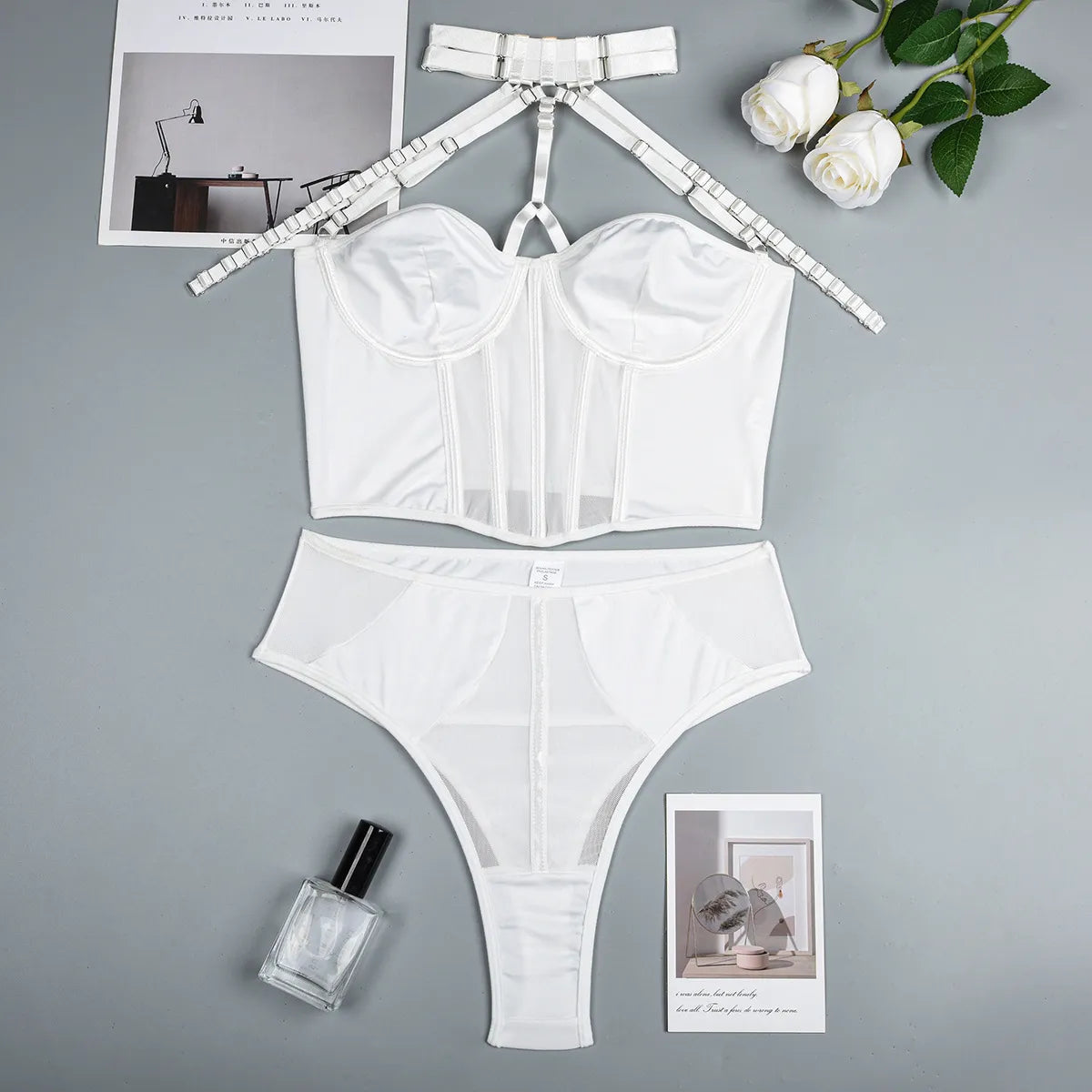 Sinnliches Dessous-BH-Ausgefallenes Unterwäsche-Set für Damen, 2-teilig, feenhafte, intime, klassische Damen-Sets