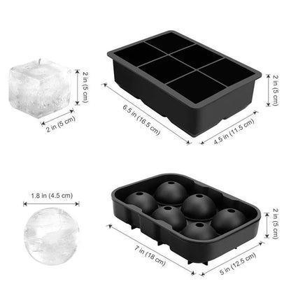 Máquina de hielo reutilizable de calidad alimentaria, herramientas para helado, molde para bolas de hielo, bandeja de hielo cuadrada redonda, molde de silicona para cubitos de hielo, herramientas de cocina