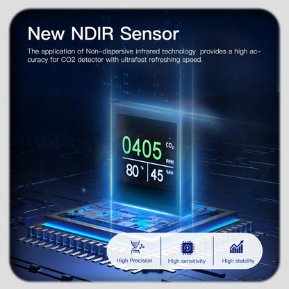 Tuya-Medidor inteligente de CO2, Detector de producción agrícola, invernadero, dióxido de carbono, Sensor de temperatura y humedad, Monitor de calidad del aire