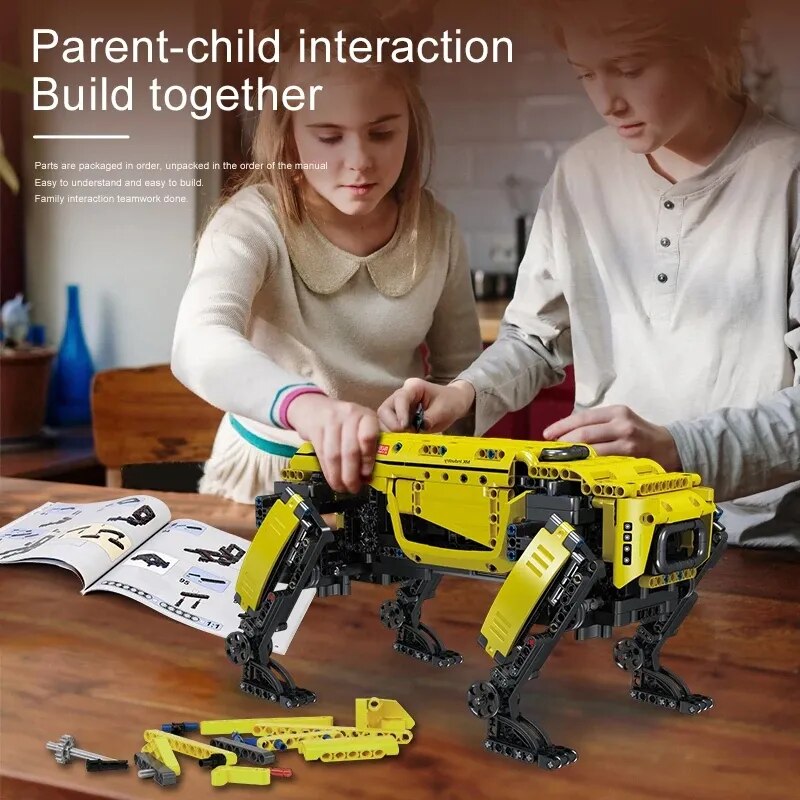 MOLD KING 15066 High-Tech-Spielzeug, das APP&amp;RC motorisierte Boston Dynamics Big Dog Modell AlphaDog Bausteine ​​Ziegel Kindergeschenke