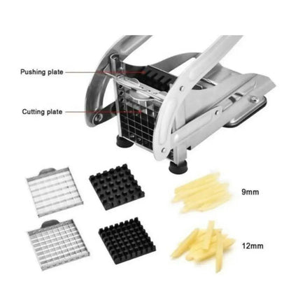 Edelstahl-Kartoffelschneider, Kartoffelschneider, Pommes-Frites-Schneider, multifunktionale manuelle Gemüseschneider-Maschine, Küchenhelfer