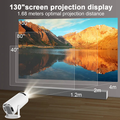 Transpeed Android 11Projector 1280*720P 4K Wifi6 200ANSI AllwinnerH713 180° flexible BT5.0 Home Cinema Outdoor portable Projetor