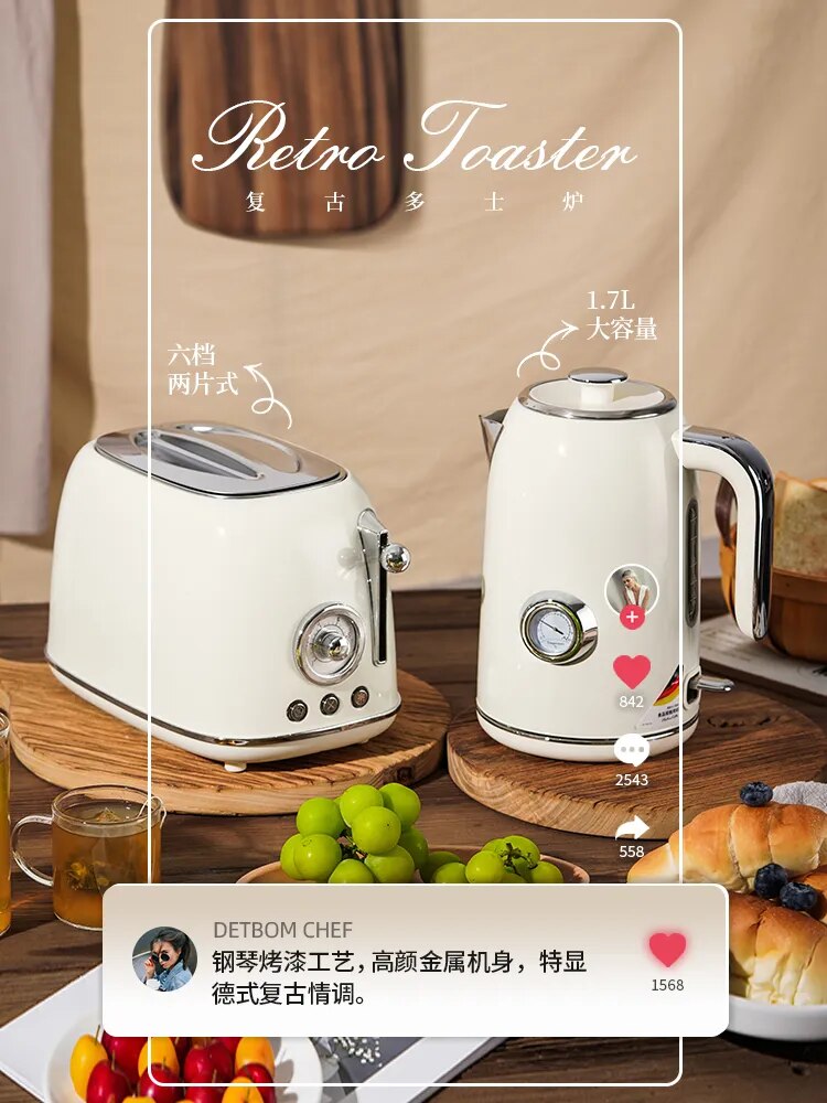 Haushalt Neue Tragbare Vintage Toaster Toast Toaster Hause Automatische Heizung Multifunktionale Frühstück Maschine 220 V