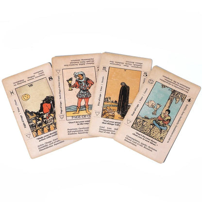 Carta de Tarot con significado en ellas, palabra clave de Tarot para principiantes, baraja de Tarot antigua, cartas de Tarot para aprender, 78 cartas del Zodíaco invertido