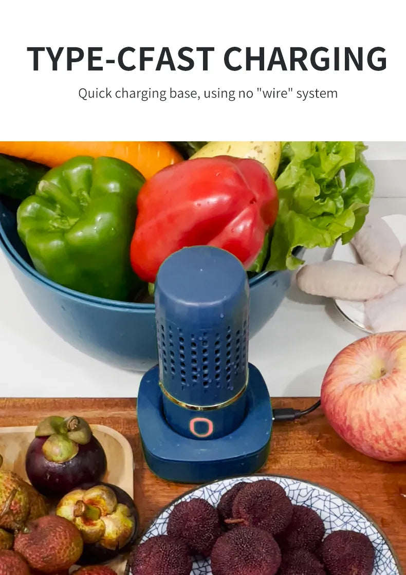 Protable Fruit Vegetable Washing Machine Capsule Shape Wireless Food Purifier Household Disinfection vegetables