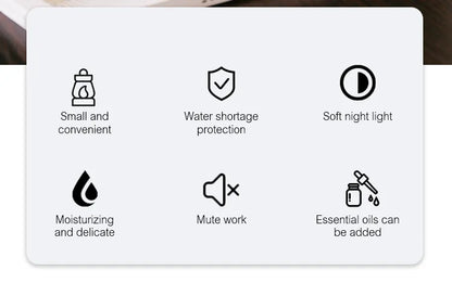 KINSCOTER Mini difusor de Aroma portátil, humidificador de aire USB, aceite esencial, luz nocturna, generador de niebla fría, pulverizador para regalo en el hogar