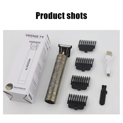 Vintage T9 elektrische Haarschneidemaschine Haarschneidemaschine professionelle Männer Rasierer wiederaufladbare Friseur Trimmer für Männer Dragon Buddha