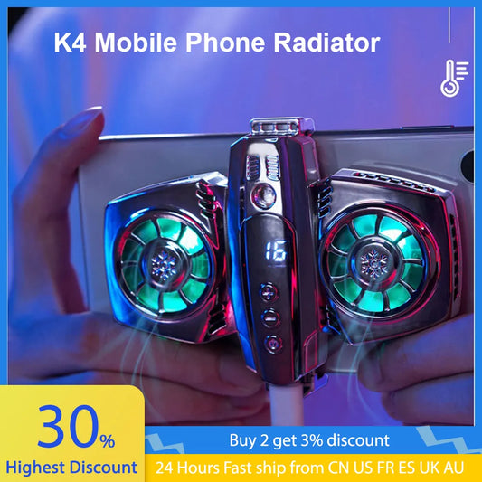 Handy Kühler Dual RGB Lüfter Telefon Kühler Für Xiaomi iPhone Kühler Kühlkörper Spiel Kühlung Für Pubg Genshin Auswirkungen