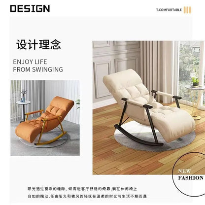 Nordic Rocking Chair, Deck Chair Lazy Household BalconyAdult Single Person Sofa