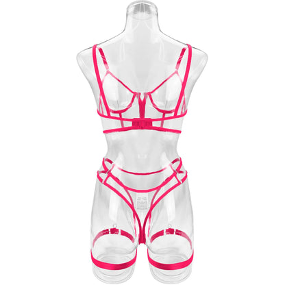 Neon Lingerie  Naked Women Without Censorship Underwear That Can See Intimate Sexy Nude Transparent Lace Bra Set