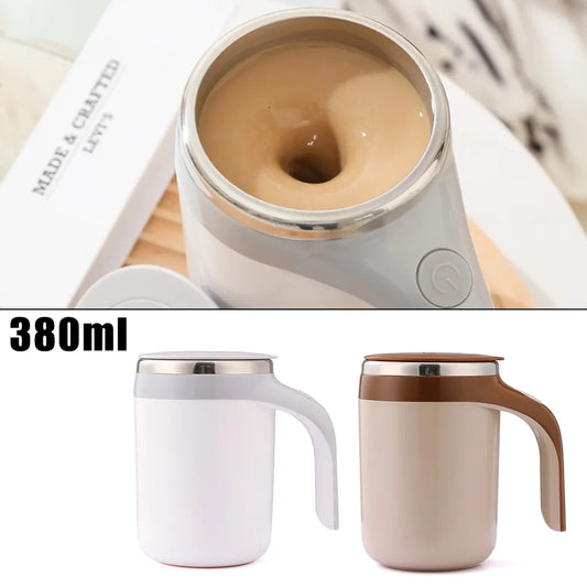 Mezclador inteligente perezoso de acero inoxidable, nueva taza con marca, licuadora giratoria magnética, taza agitadora automática, taza mezcladora de leche y café, botella calentadora