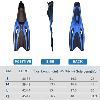 Professional Adult Flexible Comfort TPR Non-Slip Swimming Diving Fins Rubber Snorkeling Swim Flippers Water Sports Beach Shoes