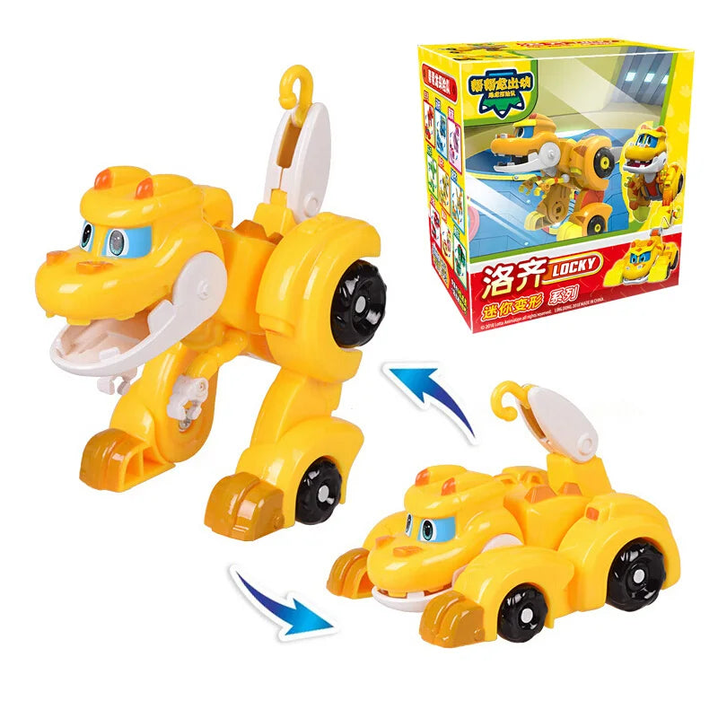 Neueste Min Gogo Dino ABS Verformung Auto/Flugzeug Action-figuren REX/PING/VIKI/TOMO Transformation Dinosaurier spielzeug für Kinder Geschenk