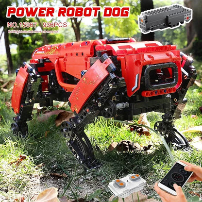 MOULD KING 15066 juguetes de alta tecnología la aplicación y RC motorizado Boston Dynamics perro grande en miniatura AlphaDog bloques de construcción regalos para niños