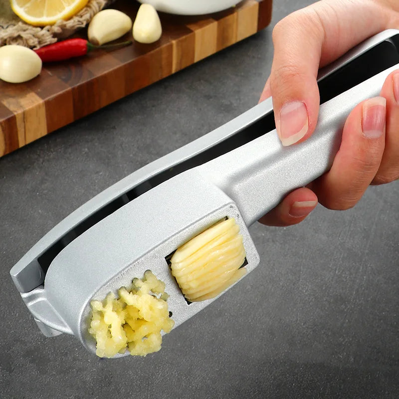 2 In 1 Multifunctional Garlic Press Garlic Slicer Zinc Alloy Manual Kitchen Gadget and Accessories  Gadgets for Home