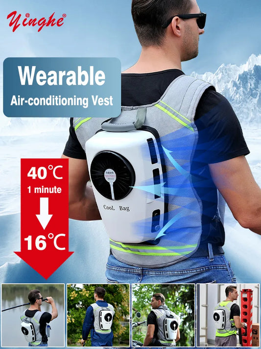 Ropa refrescante de verano para hombre, chaleco de aire acondicionado, batería recargable adecuada para trabajo en interiores y exteriores, alta temperatura