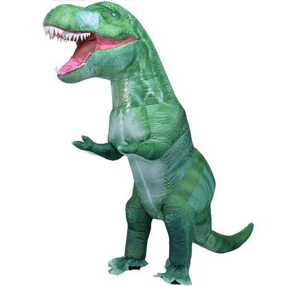 Nuevo inflable Dino t-rex Spinosaurus Pterosaur Triceratops adulto Velociraptor disfraz mascota Cosplay Halloween mujer hombre chico