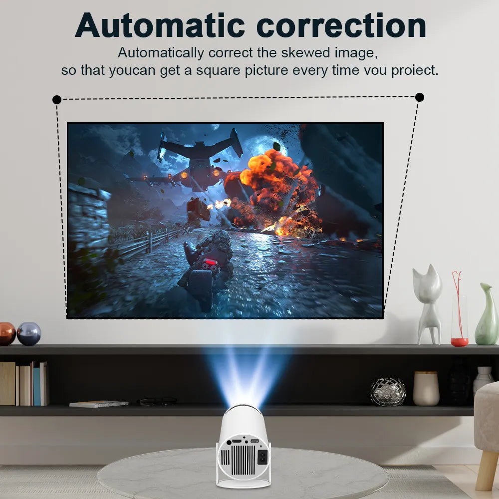 Transpeed Android 11Projector 1280*720P 4K Wifi6 200ANSI AllwinnerH713 180° flexible BT5.0 Home Cinema Outdoor portable Projetor