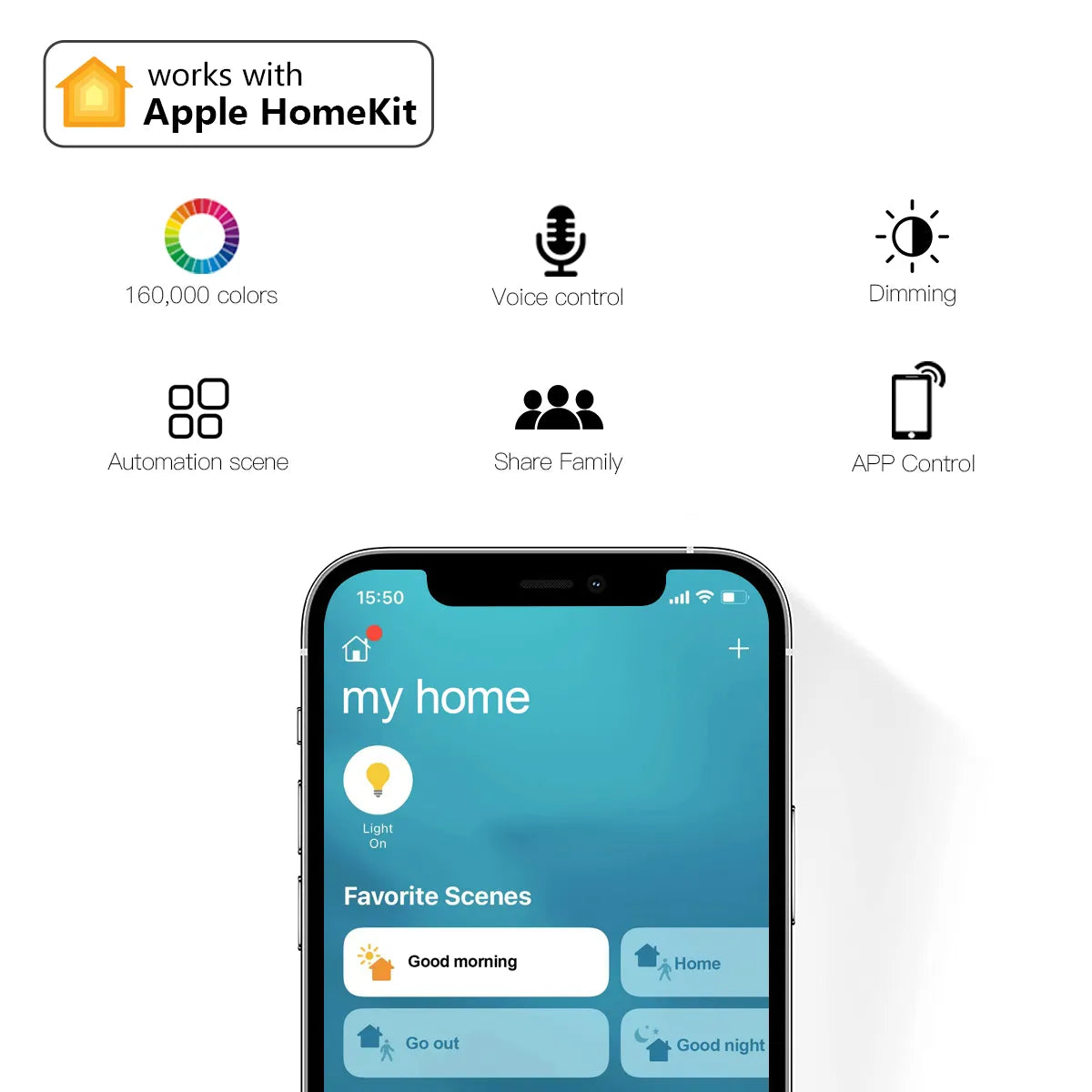 Luz RGB de neón para hogar inteligente, Homekit, Apple Home + Cozylife, Control por aplicación Alexa, Google Home, ajuste del temporizador, tira de 12V CC para decoración de dormitorio