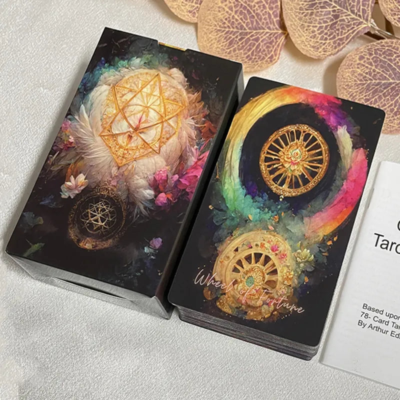 Tarot Card Divination Tarot Deck 12x7cm English Deck High Quality Runes Cards Prophet with Paper Guide Book Card Sleeves Rituals