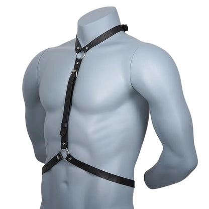 Leder Männer Harness Gürtel mit Schnalle Kleidung Punk Goth Brust Körper Harness Riemen Sexuelle Männliche Dessous