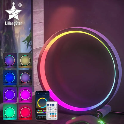 Intelligentes LED-Nachtlicht, RGB-Desktop-Atmosphäre, Schreibtischlampe, Bluetooth-APP-Steuerung, geeignet für Spielzimmer, Schlafzimmer, Nachttischdekoration