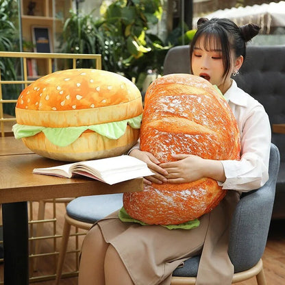 Toast Sofa Cushion Home Decor Plushie Stuffed Soft Burger Pillow Car Seat Soft Filled Backrest Funny Snack Bread Gift Cute Plush