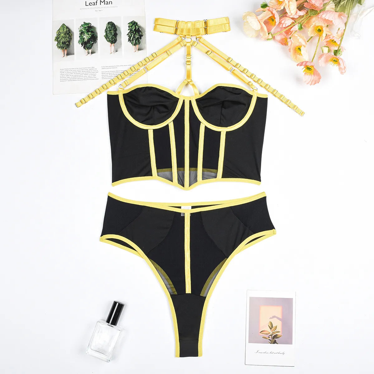 Sinnliches Dessous-BH-Ausgefallenes Unterwäsche-Set für Damen, 2-teilig, feenhafte, intime, klassische Damen-Sets