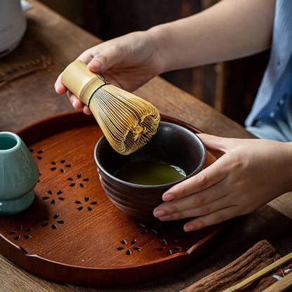 Útil juego de té japonés Matcha té verde cepillo de bambú Matcha herramientas de té batidor de polvo de té Matcha de bambú