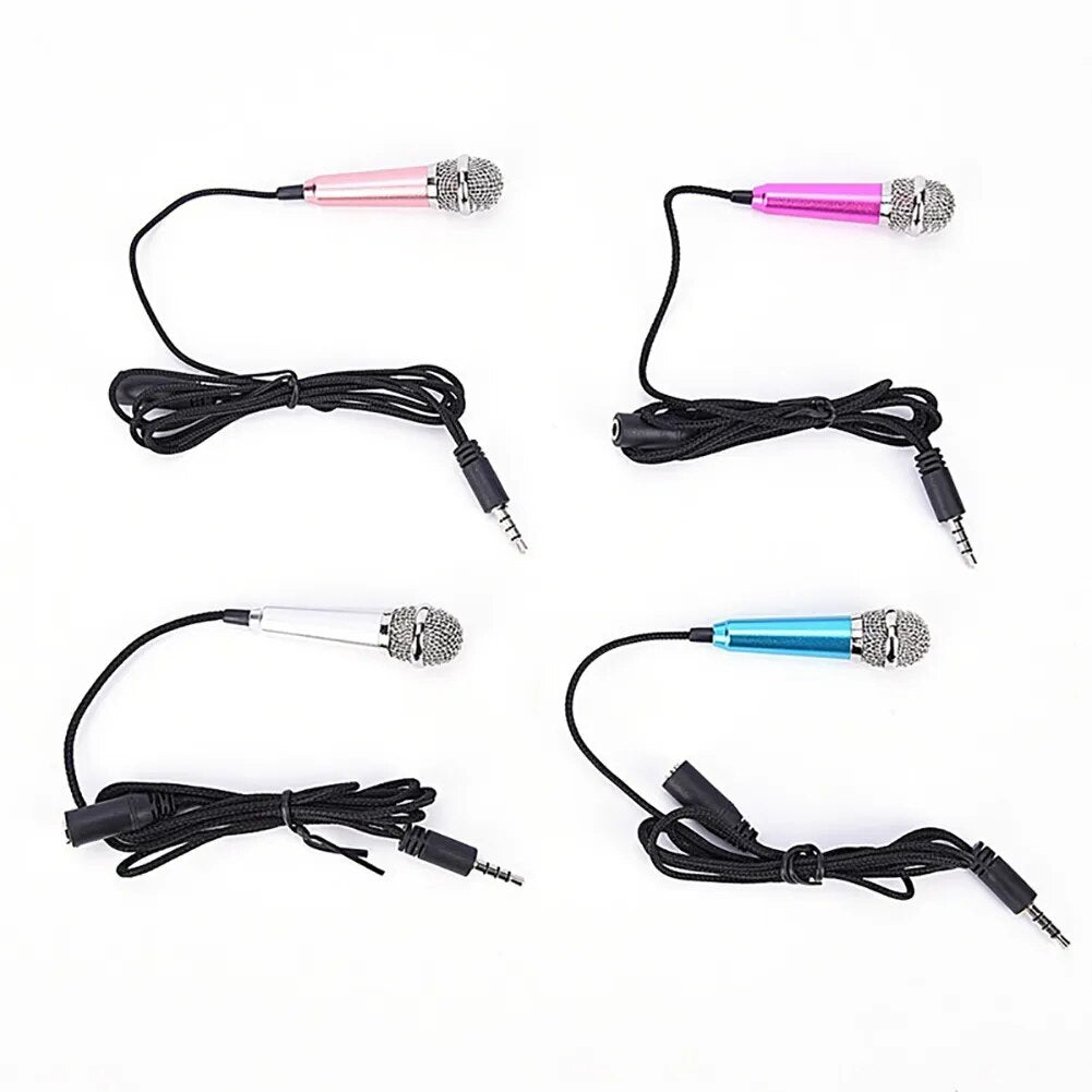 Mikrofon Tragbare 3,5mm Stereo Studio Mic KTV Karaoke Mini Mikrofon Für Smartphone Laptop PC Desktop Handheld Audio