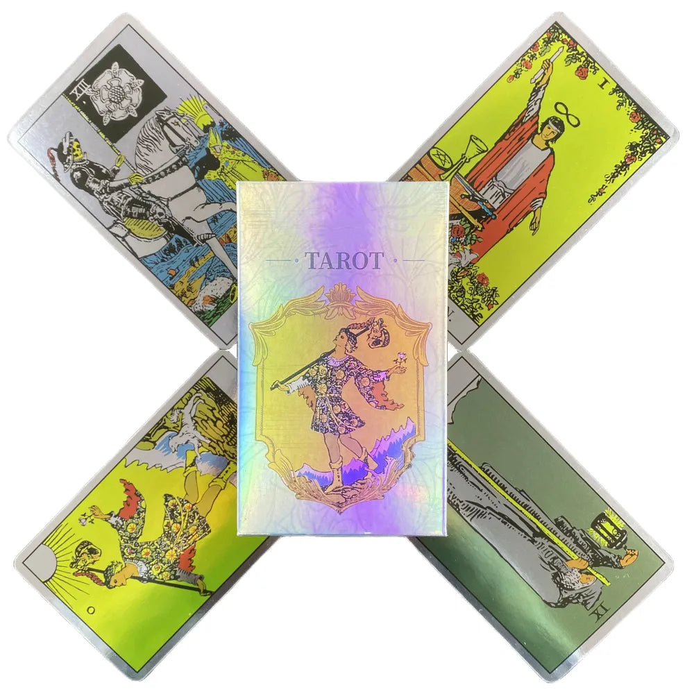 New Oracle Laser Tarot Rider Cards Pocket Deck English Version Osho Zen Mystical Manga Board Family Party Playing Game