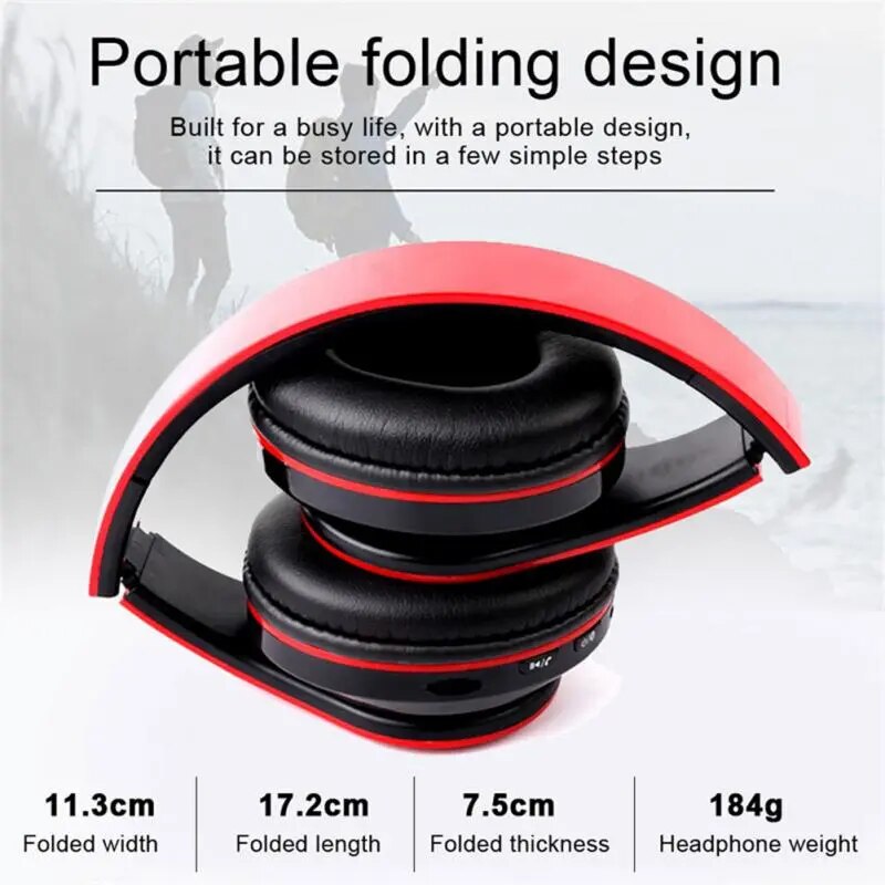 Auriculares luminosos Bluetooth 5,1 con Bluetooth inalámbrico, luz colorida, tarjeta enchufable, movimiento de música, auriculares estéreo HIFI para juegos