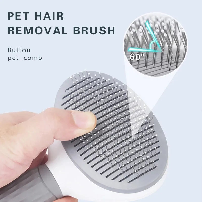 Pet Dog Brush Cat Comb Self Cleaning Pet Hair Remover Brush For Dogs Cats Grooming Tools Pets Dematting Comb Dogs