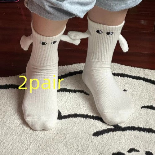 Magnetische Saug-Hand In Hand Paar Socken Cartoon Schöne Atmungsaktive Bequeme Socken Für Frauen Halten Hände Socke