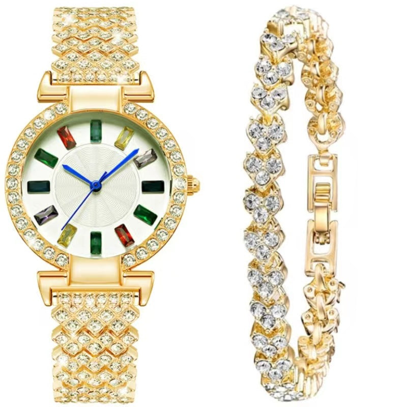 Full Diamond Quartz Bracelet Watch Fashion All-match Fashion Wrist Watch