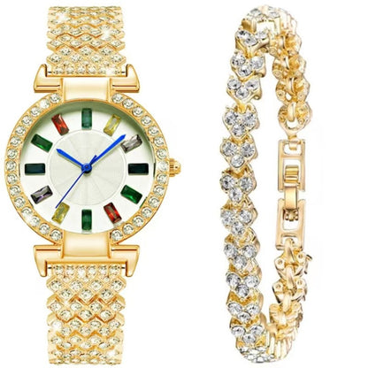 Full Diamond Quartz Bracelet Watch Fashion All-match Fashion Wrist Watch