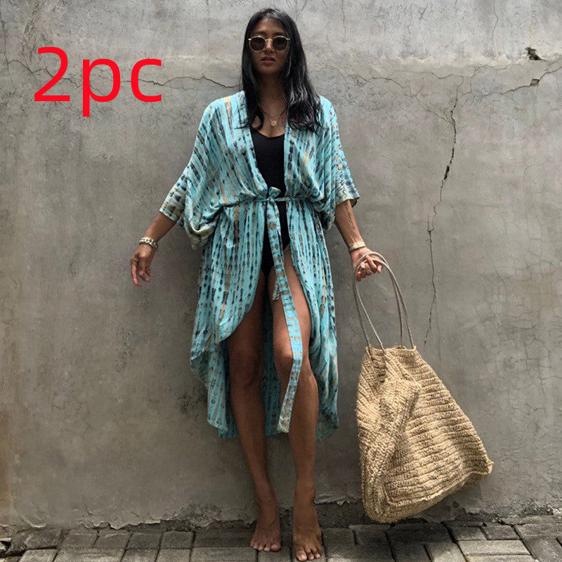 Polyester Damen Sonnenschutz Resort Strandkleid Überzug