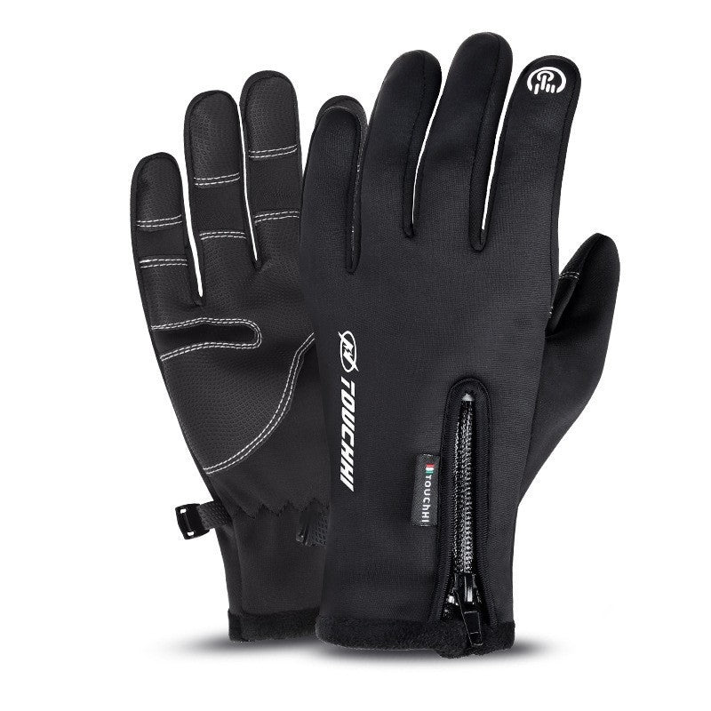 Beheizbare Fahrradhandschuhe. Outdoor-Beheizbare Polyester-Herrenhandschuhe