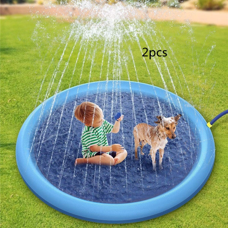 Rutschfeste Spritzschutzmatte für Kinder und Hunde, Pool, Sommer, Outdoor-Wasserspielzeug, lustige Hinterhof-Brunnen-Spielmatte