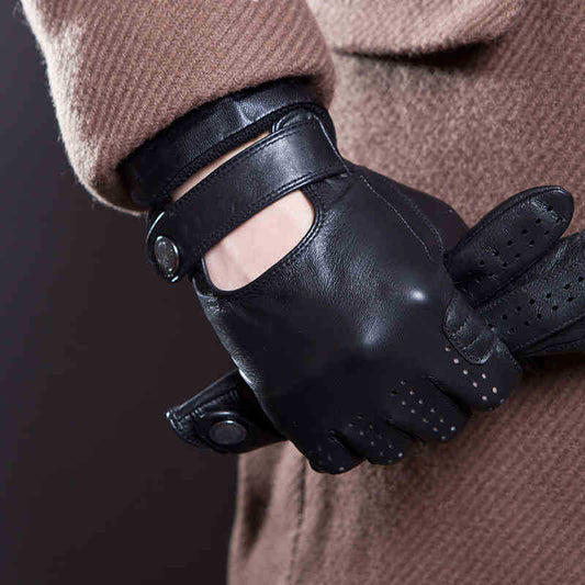 Guantes de piel de oveja importados para hombre y mujer, con pantalla táctil, los mismos guantes, primavera y otoño, conducción deportiva, verano