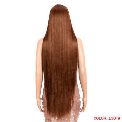 Long Straight Hair Synthetic Fiber Headgear