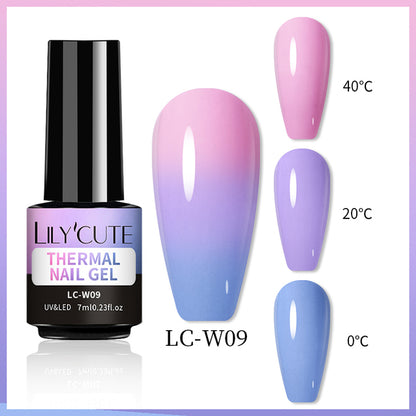 Esmalte de uñas en gel térmico que cambia de color