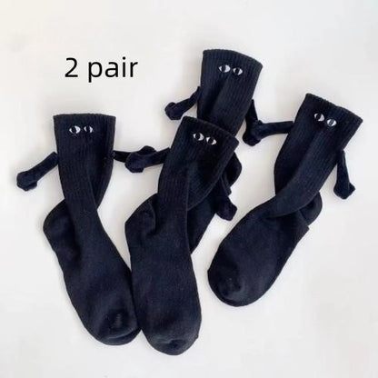 Magnetische Saug-Hand In Hand Paar Socken Cartoon Schöne Atmungsaktive Bequeme Socken Für Frauen Halten Hände Socke