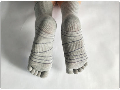 Herren-Sport-Fünf-Finger-Socken aus Baumwolle