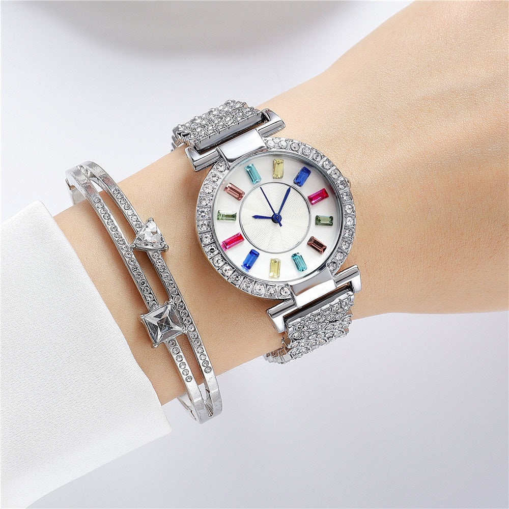 Nuevo reloj de mujer con cristales grandes y coloridos