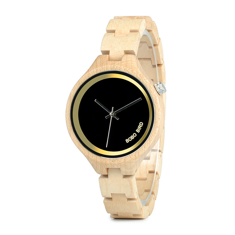 Reloj casual de negocios de moda de grano de madera para hombres