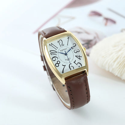 Reloj con cinturón cuadrado Reloj de pareja estilo empresarial