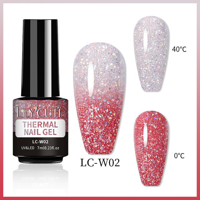 Esmalte de uñas en gel térmico que cambia de color