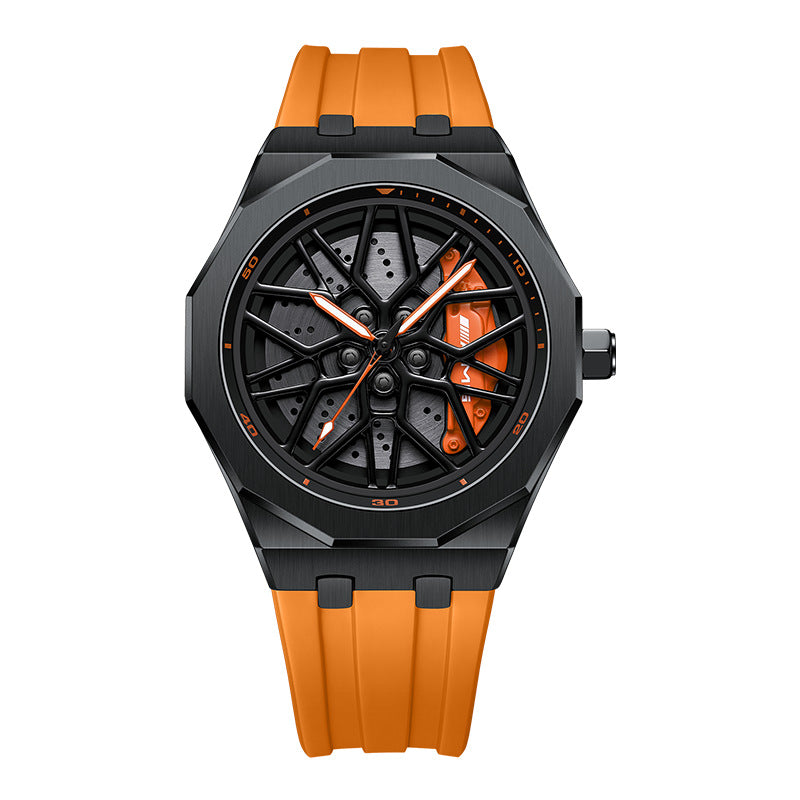 Men's Forged Hollow Waterproof Wheel Watch