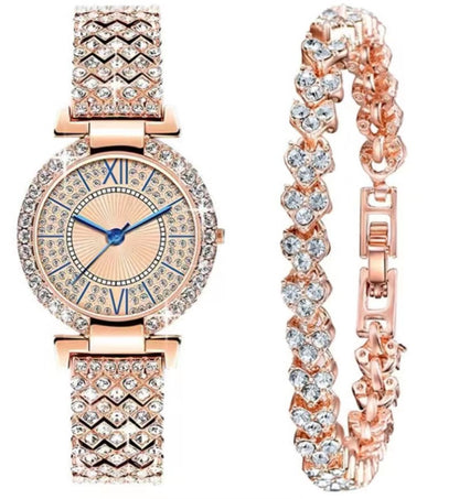 Reloj de cuarzo de lujo y elegante con diamantes que combina con todo para mujer